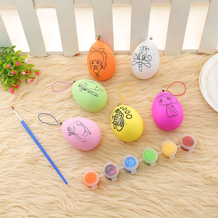 Six-in-one Children's Painted Egg Drawing Card Puzzle toy details Picture