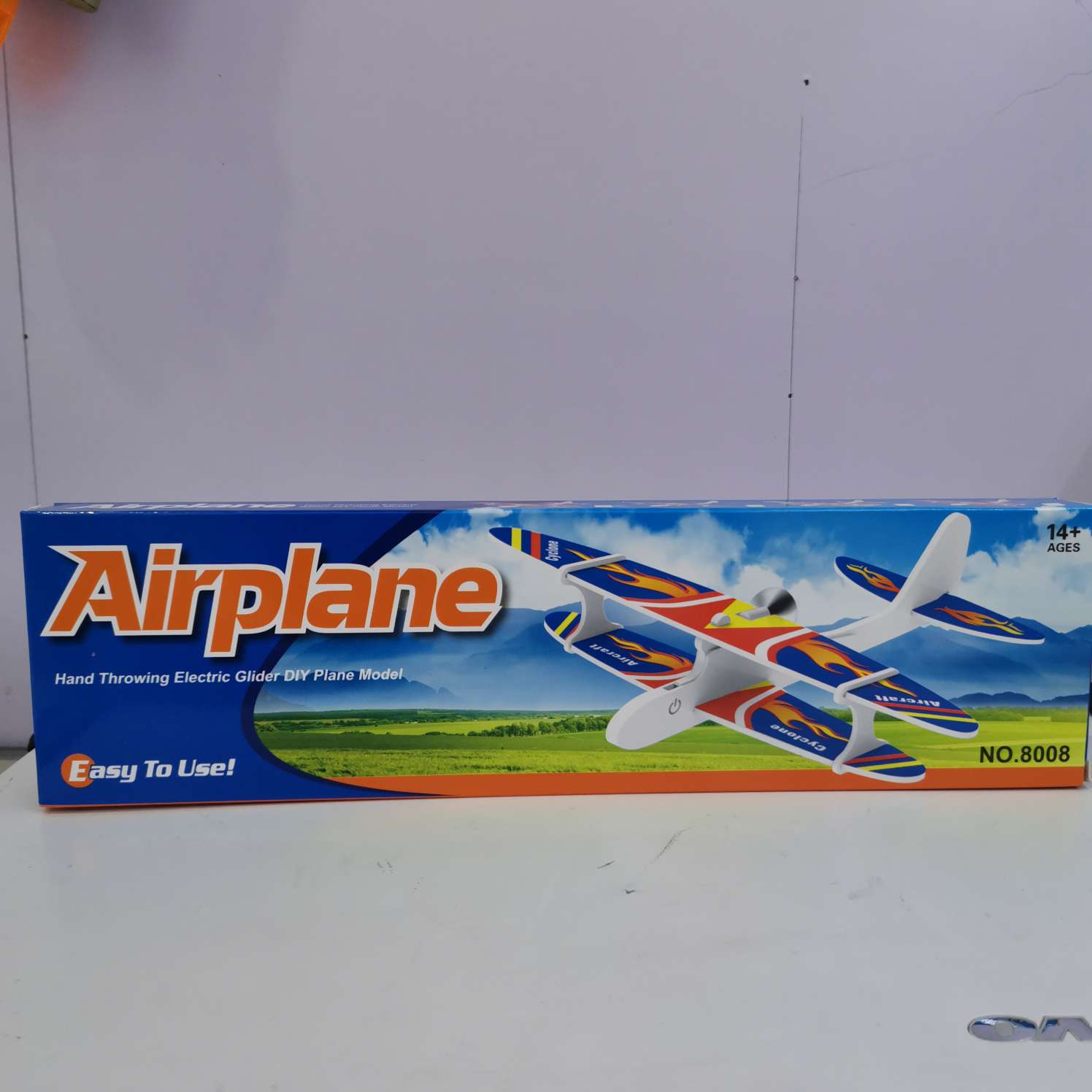 手抛电动滑翔泡沫飞机 不带灯图