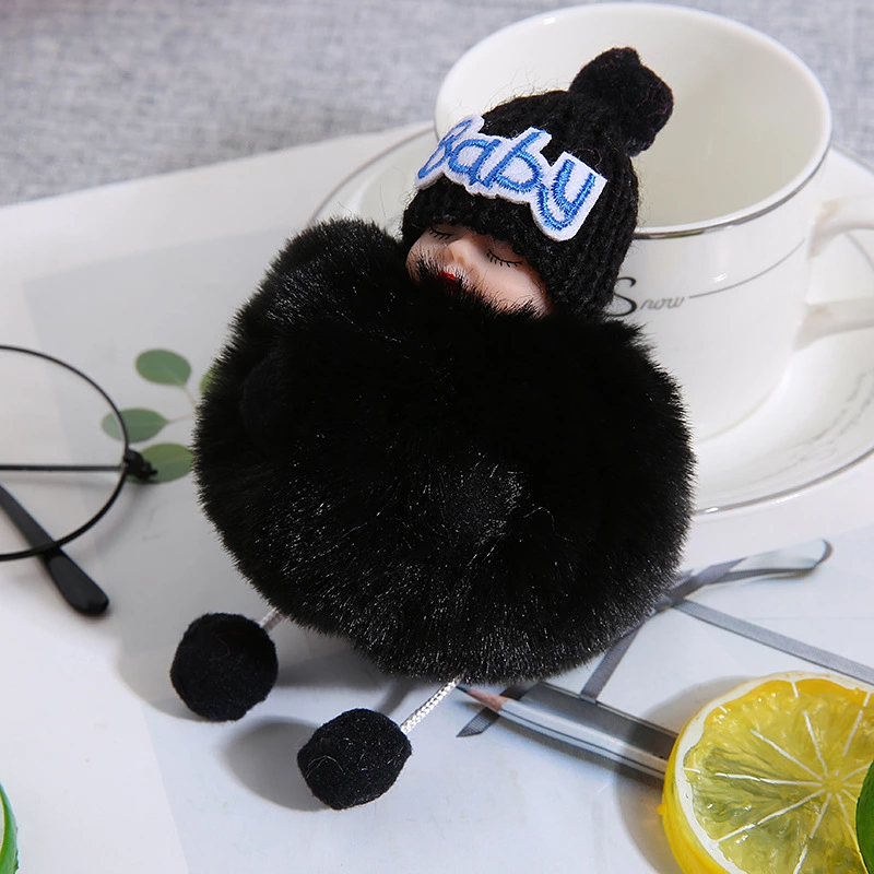 刺绣Baby睡眠娃娃公仔钥匙扣卡通可爱汽车钥匙挂饰配饰现货热销详情图7