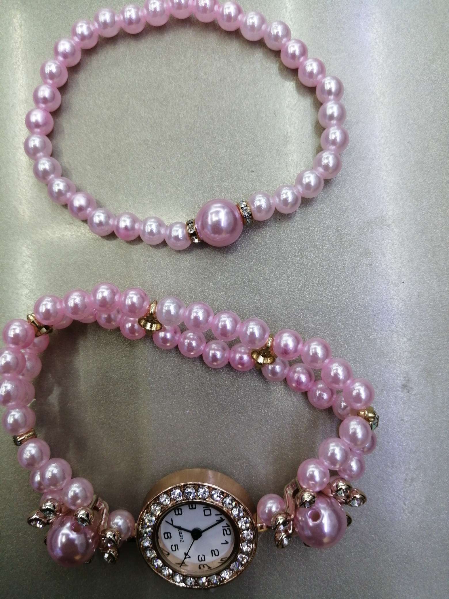 Double set of chain flowers, a watch beloved by young girls, purely handmade, unique and one-of-a-kind Specification image