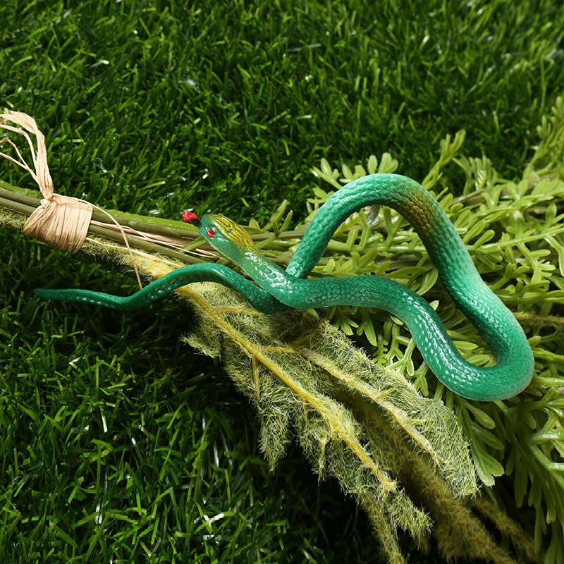 仿真爬行动物模型TPR软胶30CM蛇 整蛊吓人玩具模型30CM蛇多色批发详情图5
