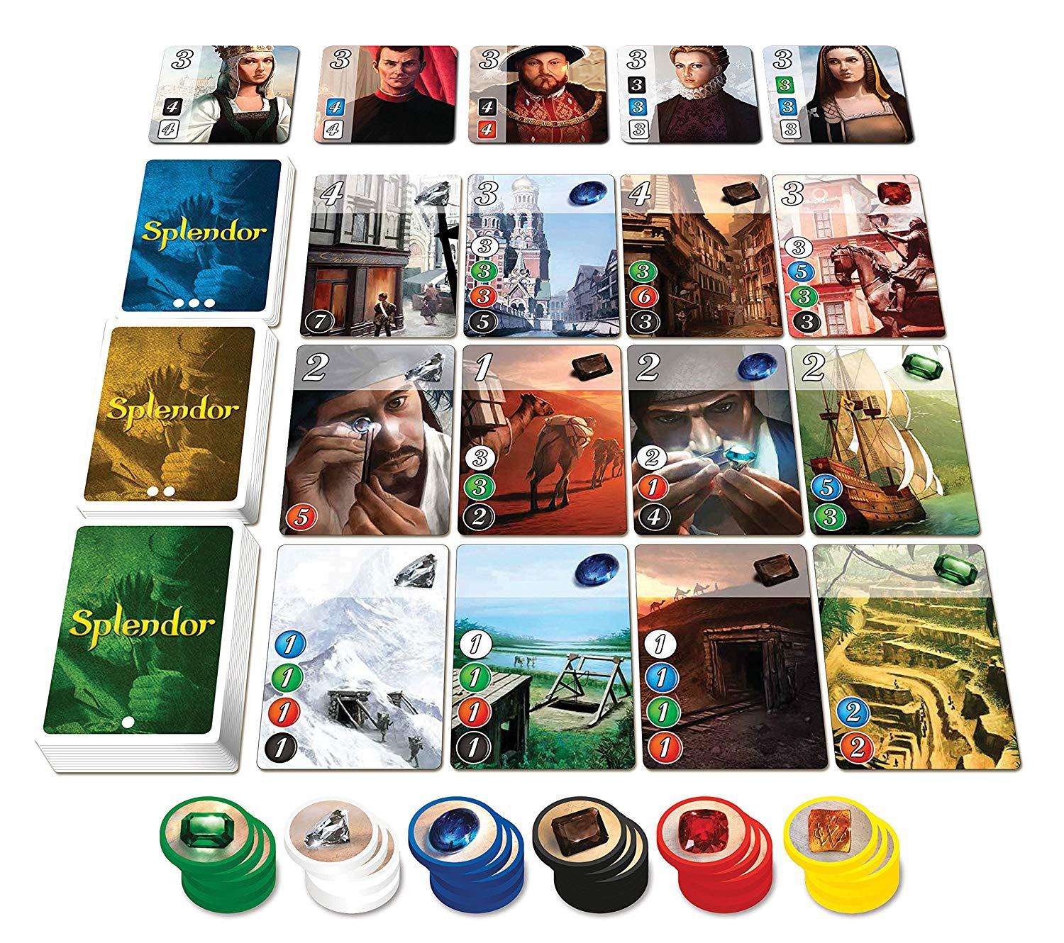 速卖通电商定制桌游卡片 Splendor 宝石 游戏 全英文版细节图