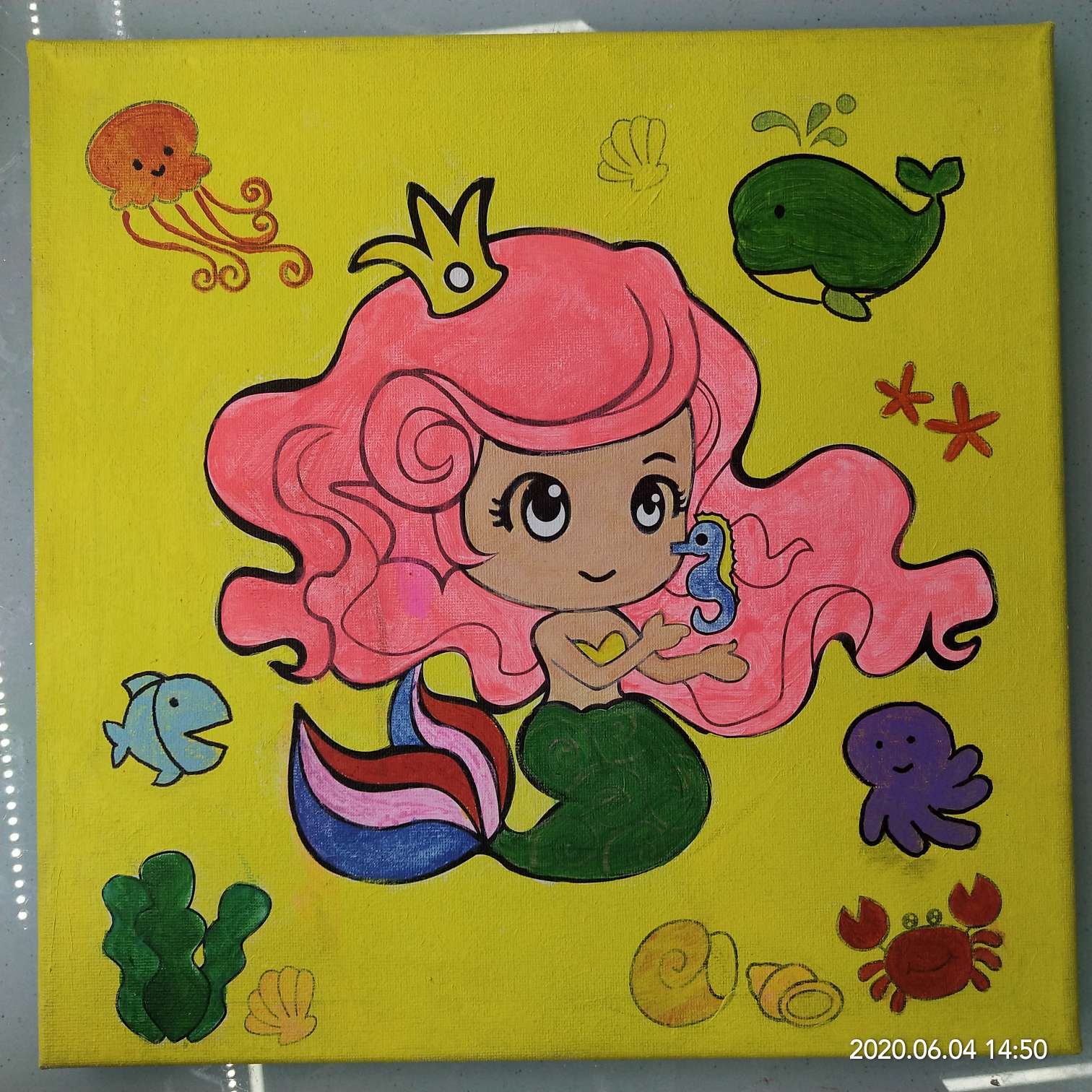 30×30趣味涂鸦画儿童手工制作玩具彩绘白底实物图