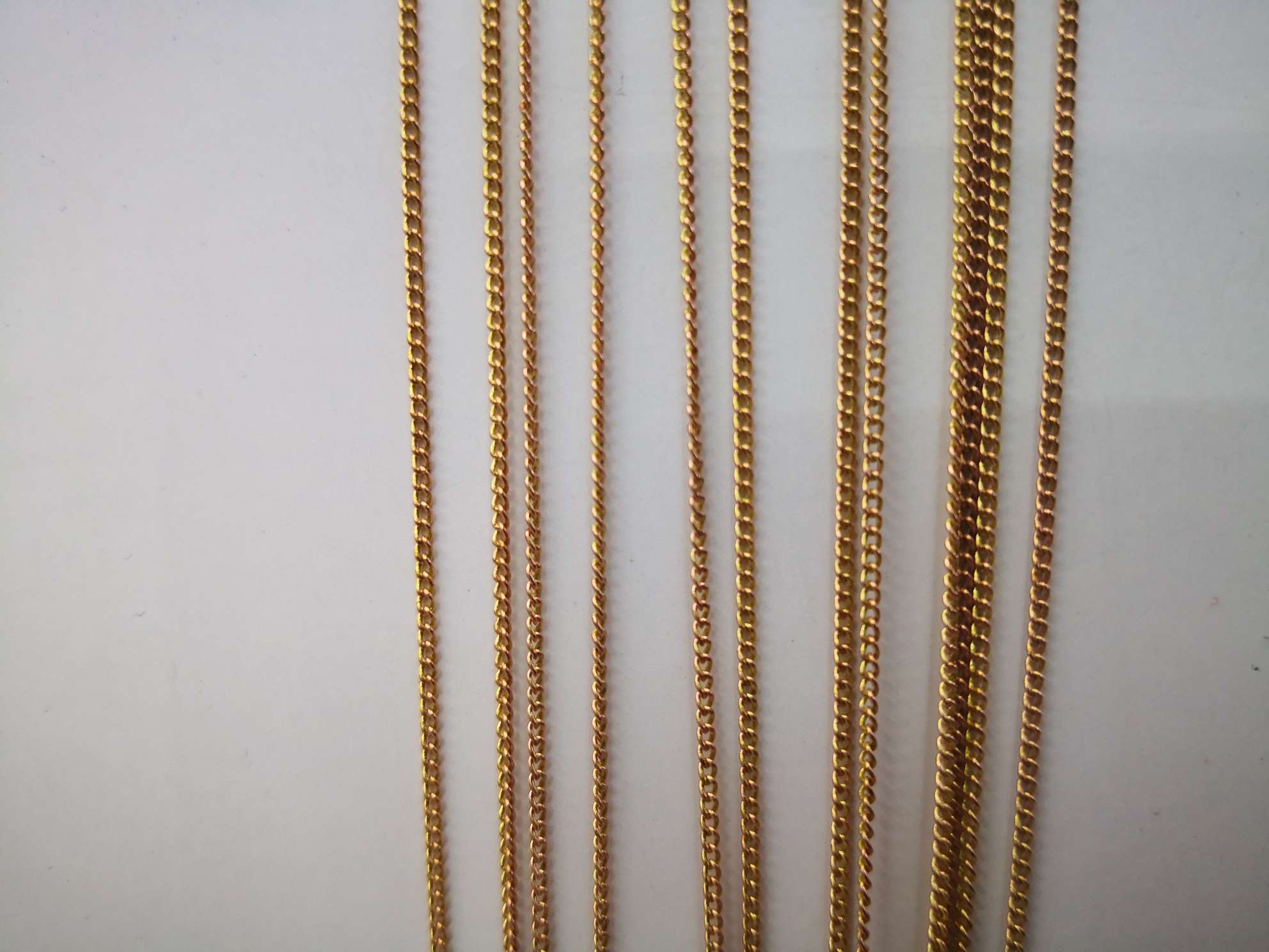 130S flat chain copper chain jewelry accessories, jewelry chains, small and thin chains wholesale Specification image