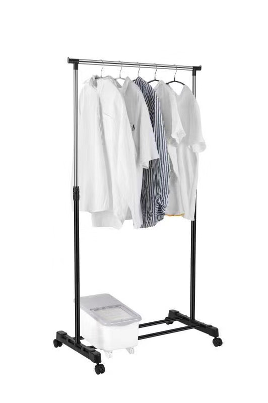 新款网红不锈钢单杠衣架置物架产品图