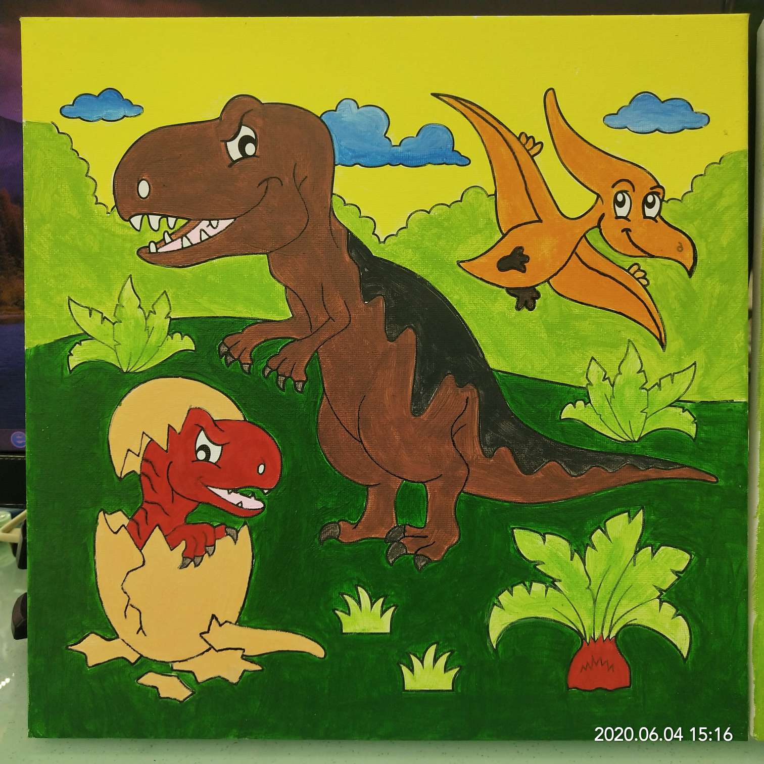 30×30趣味涂鸦画儿童手工制作玩具彩绘产品图