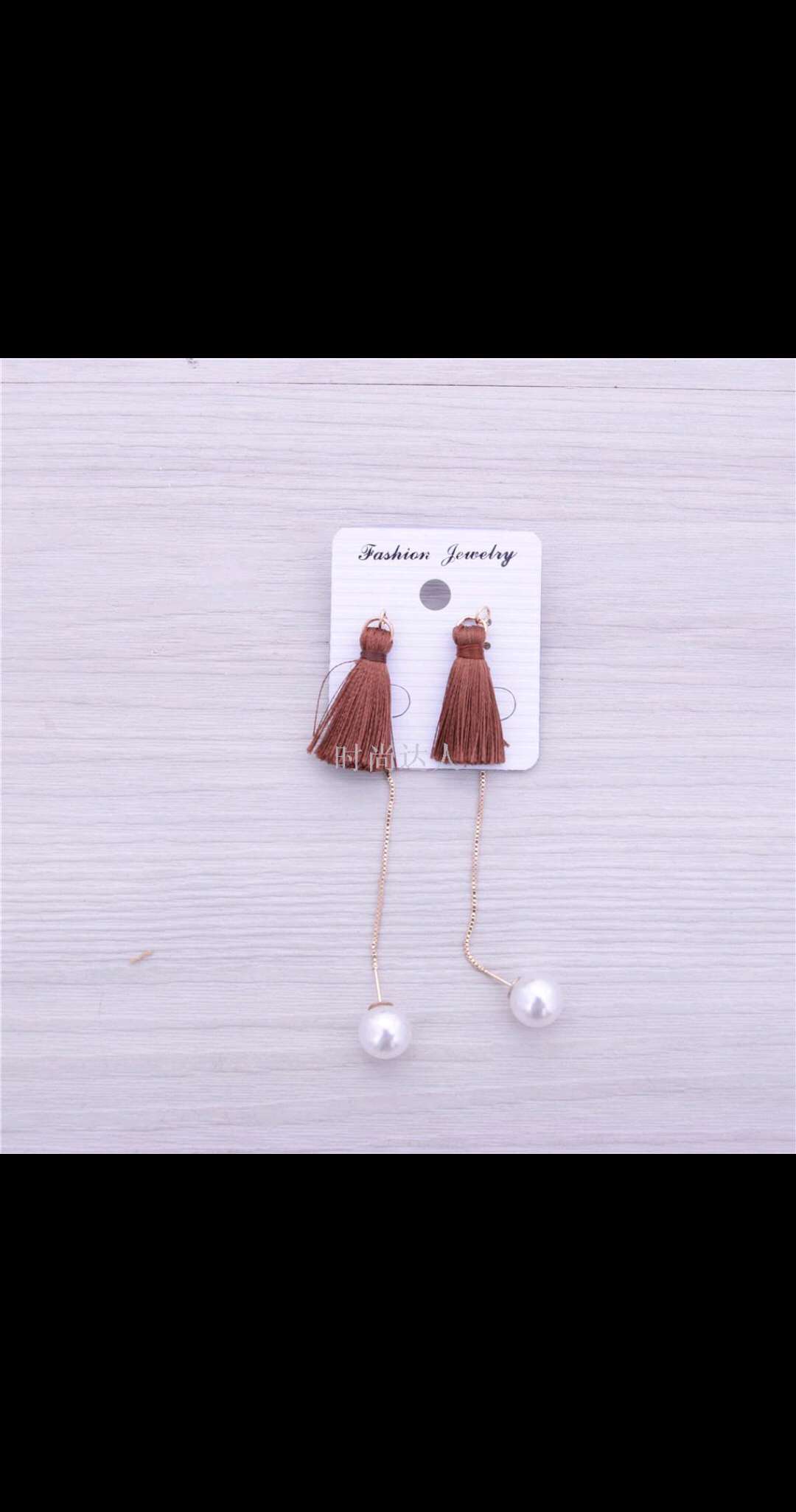 New stylish Korean earrings, ear thread pendants, personalized earrings, ear studs, gold-plated, super fairy-like, versatile for Internet celebrities Specification image