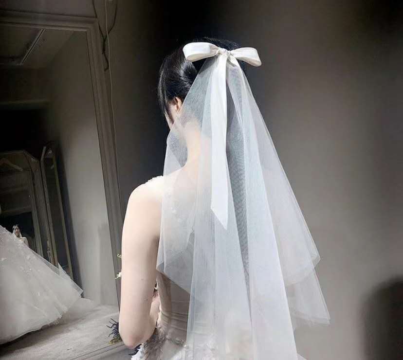 Wedding veil, wedding dress veil, bride's hair knot, bridesmaid flower girl, bow, export Only Love wedding supplies details Picture