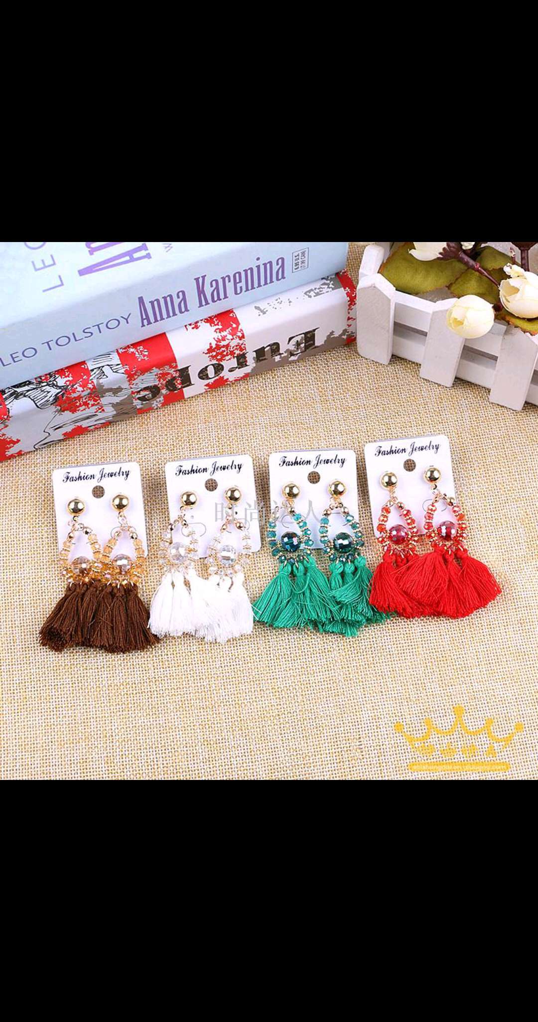 Elegant earrings, long pendants, personalized earrings, stud earrings, crystal tassels, earrings for women details Picture