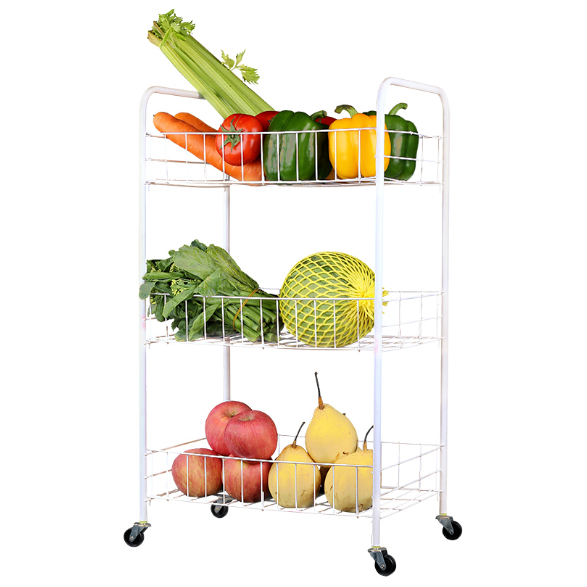 Kitchen storage rack floor storage rack for fruits and vegetables bedroom storage rack wheeled vegetable basket basket bathroom storage rack