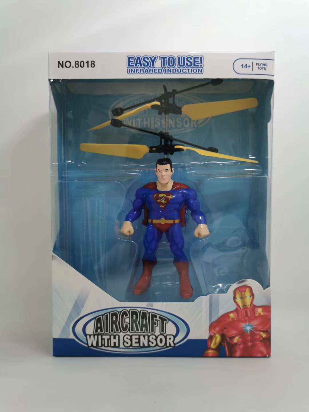 Luminous gesture sensing aircraft Superman