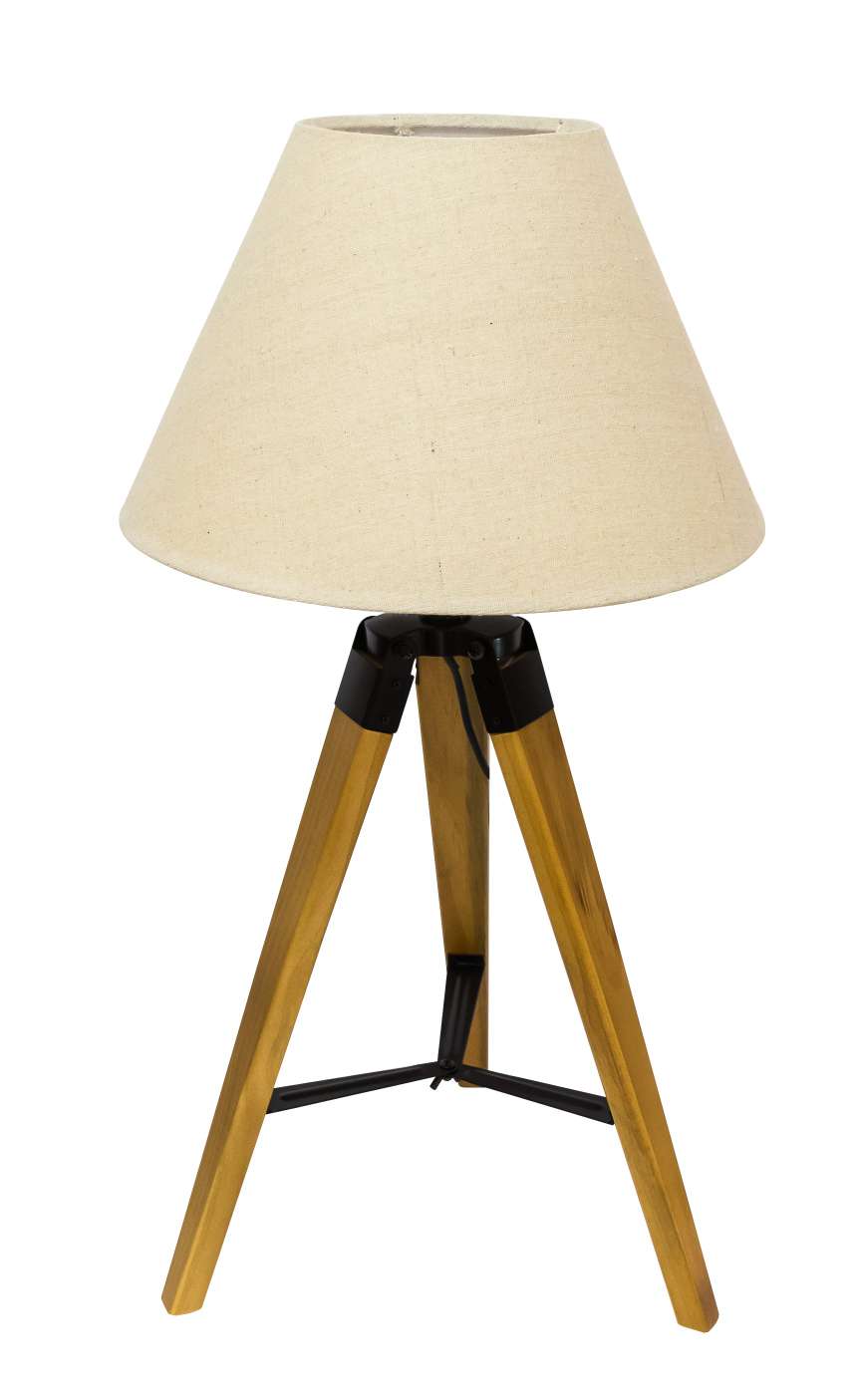 Solid Wood Three Stand Table Lamp Fabric Table Lamp Interior Decoration Light Specification drawing