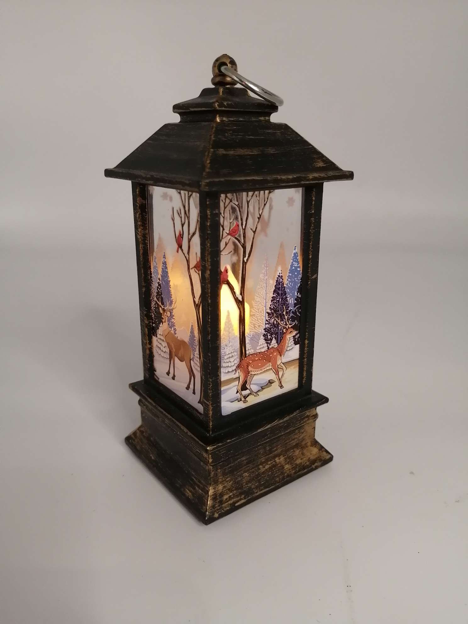 小风灯-老鹿  单蜡  彩印最新款维玖乐圣诞图