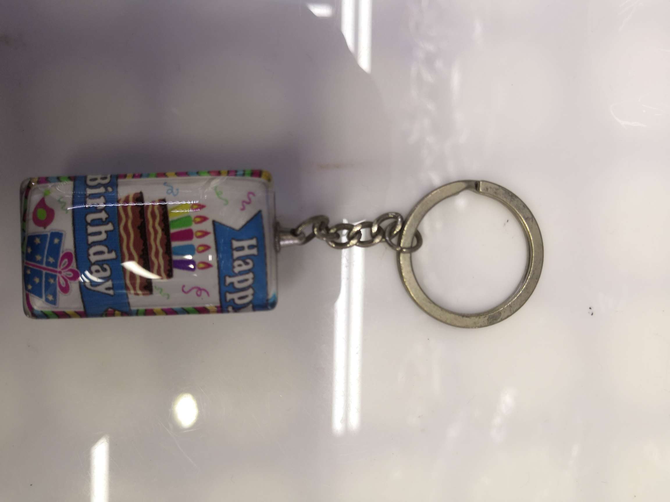 Yan Fan Crystal Craft 7951 Crystal Rectangular Keychain, hanging bag buckle Item Picture
