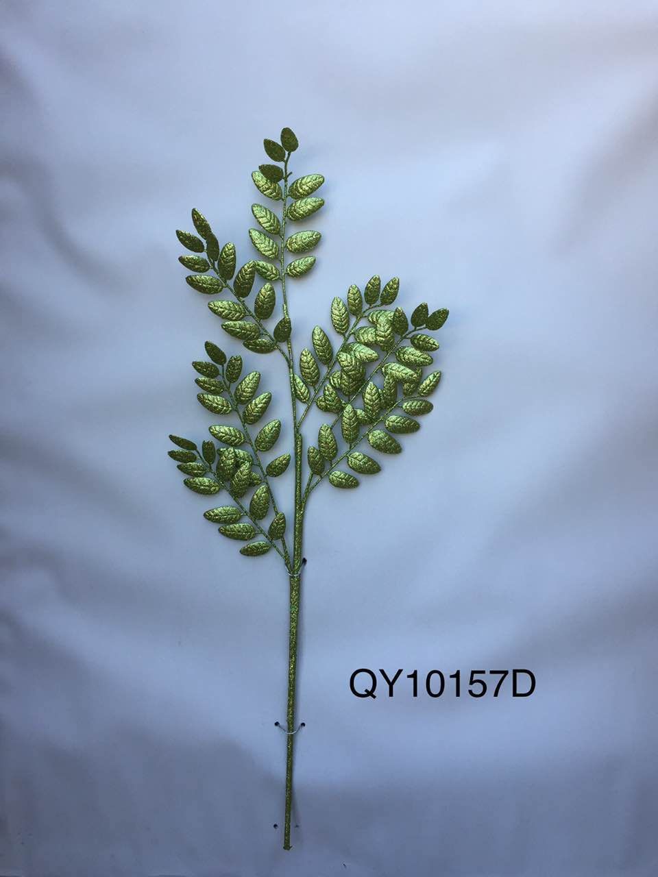 单支长杆6片巴豆叶01-绿色                                              