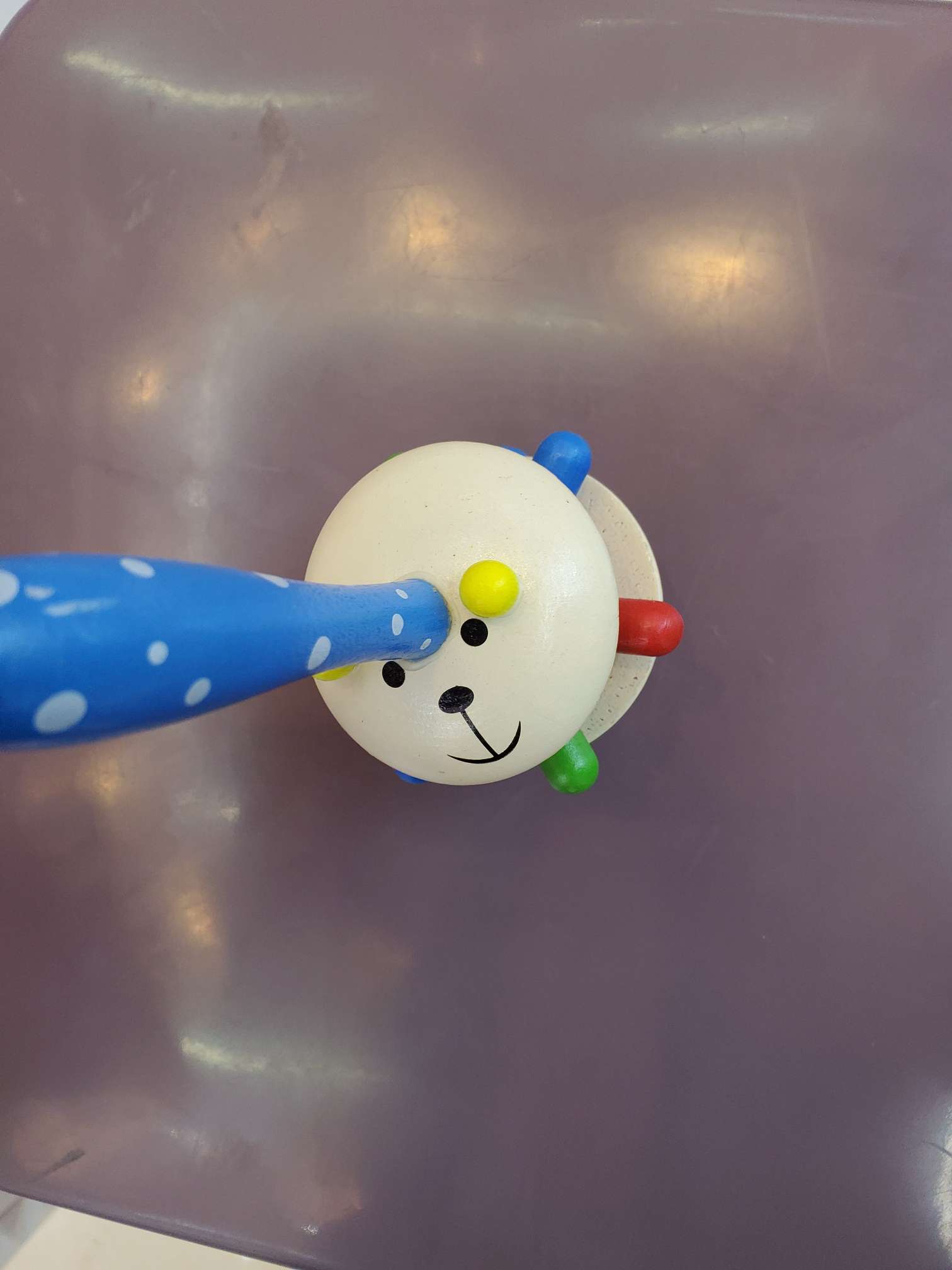 A wooden hand-cranked bell specially designed for babies Specification image