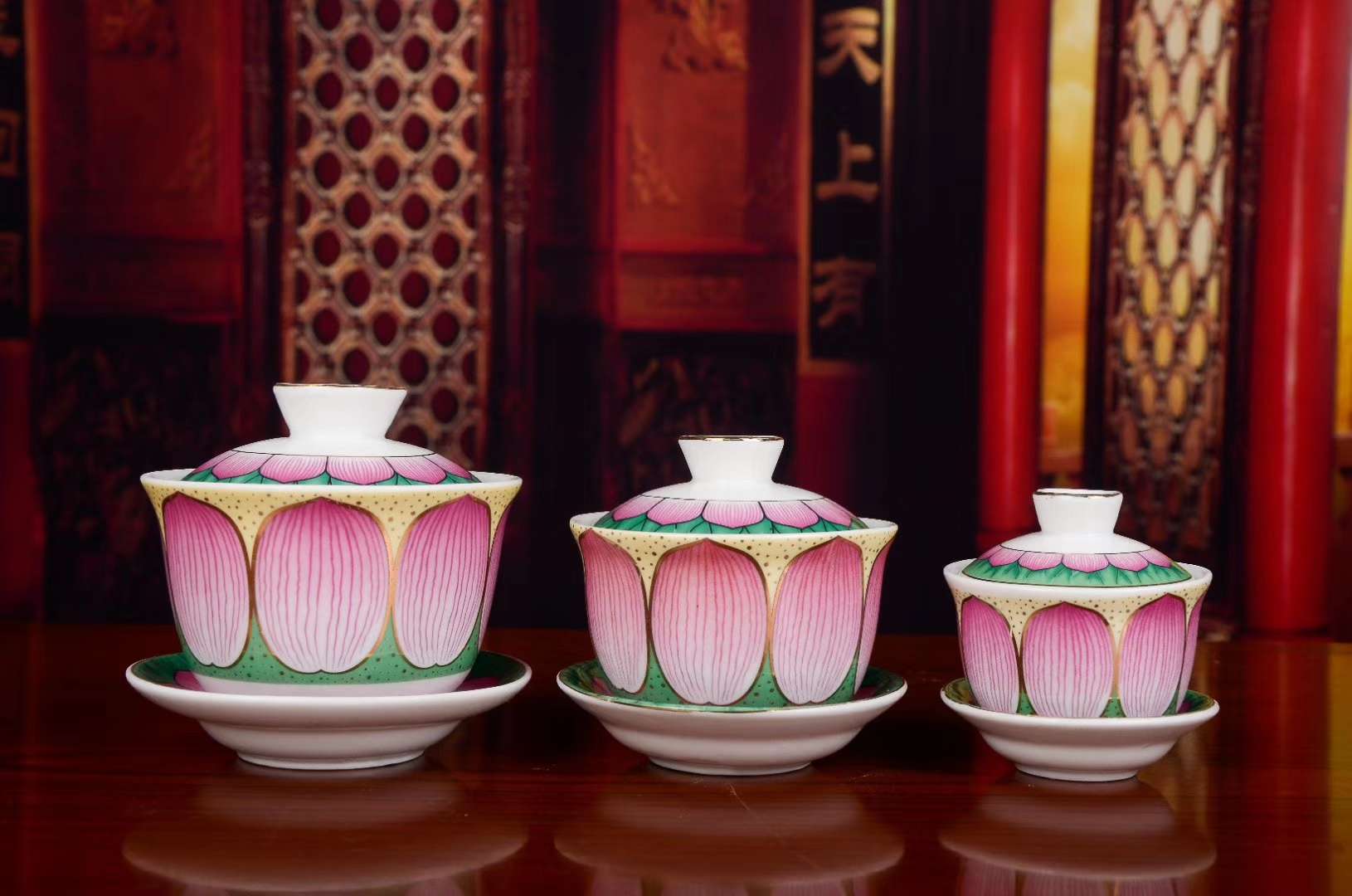 Xiangrui Buddhist utensils: small, medium and large lotus tea bowls and cups details Picture