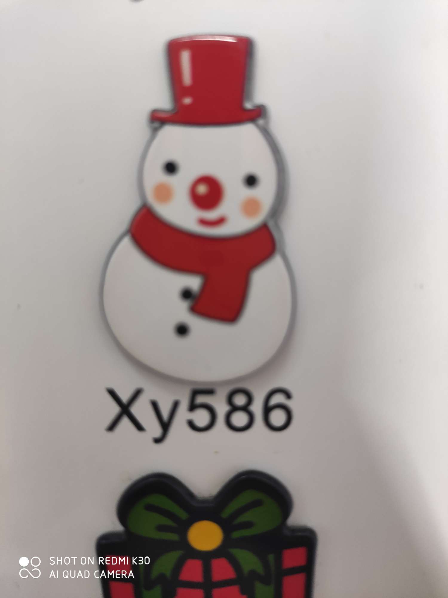 亚克力圣诞雪人印花饰品配件