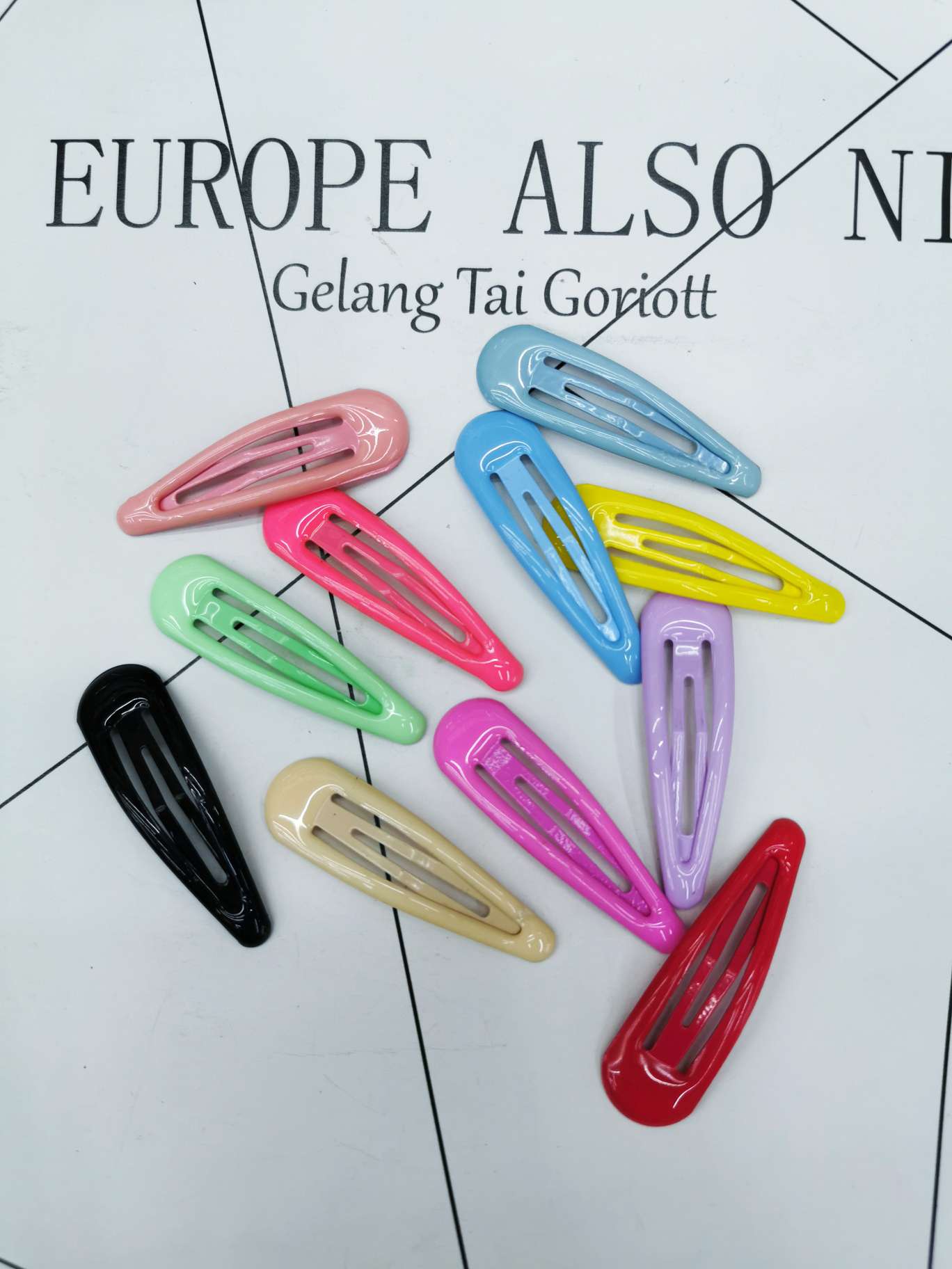 Instagram Celebrity 5Cm Drop Oil Drop Clip Diy Hair Accessories Candy Color Drop Glue Bb Clip Korean Version Everything Hair Clip Edge Clip Bangs Clip Manual Clip Material