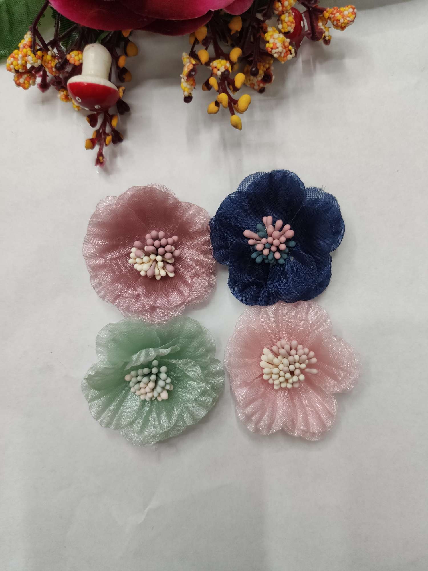 定型花胸花手工花蝴蝶结细节图