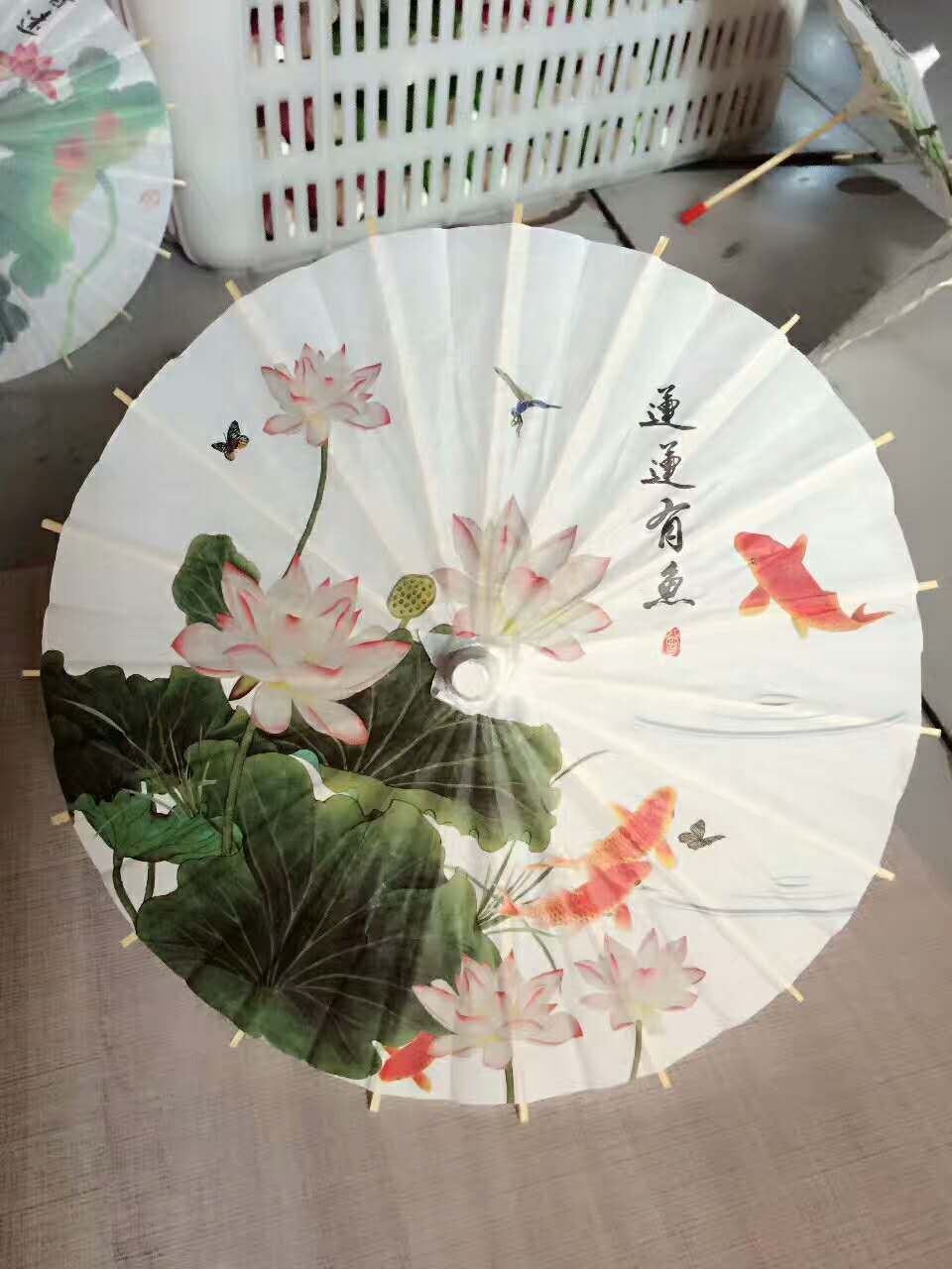 615 Flower paper umbrella craft Umbrella Resin doll accessories Small umbrella Cooking hotel decorative umbrella details Picture