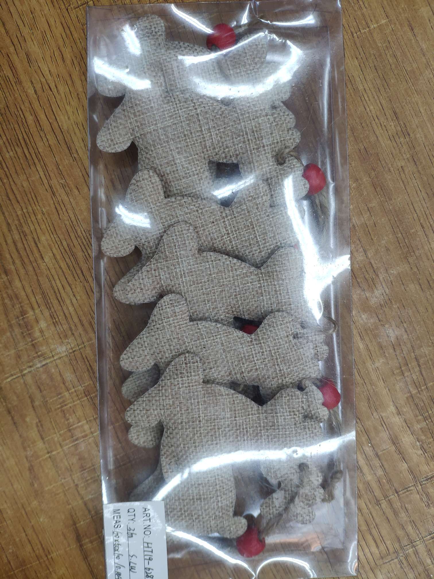 Christmas linen fawn pendant thumbnail