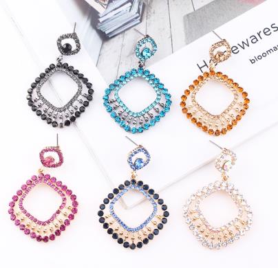 Exaggerated multi - color joker earrings