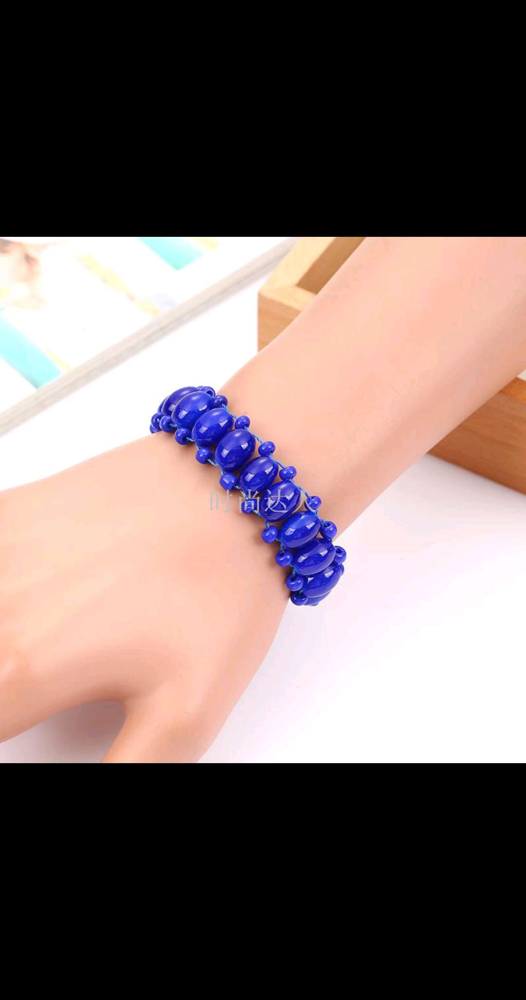 Hand-woven Korean style fashionable bracelet with beaded jewelry from Europe and America Specification image