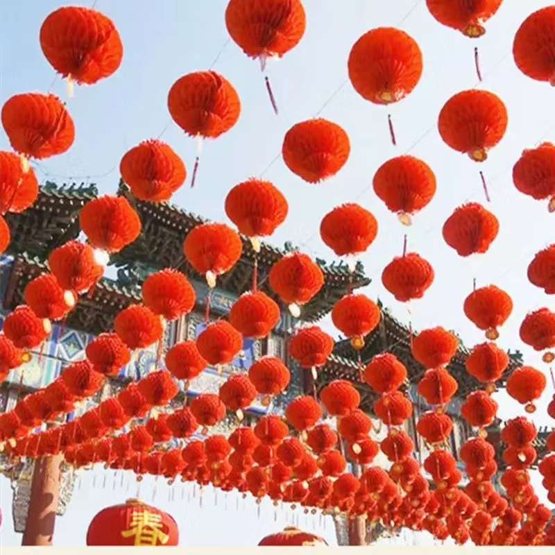 Plastic paper lanterns, New Year supplies, lanterns, palace lanterns Application Scenario