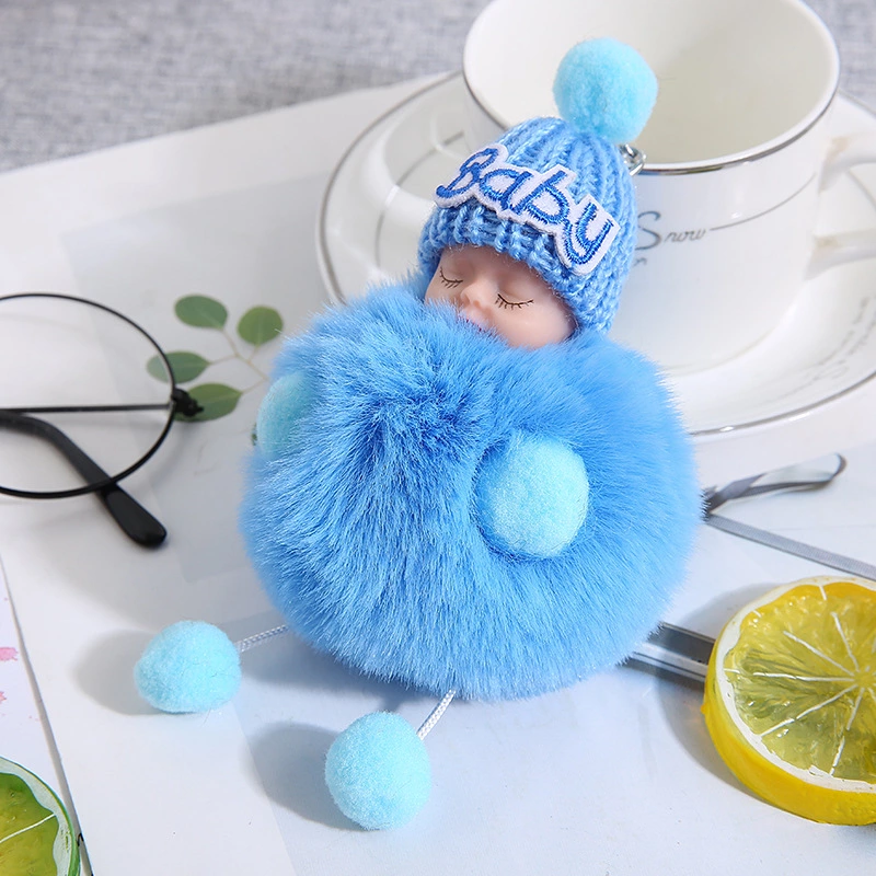 刺绣Baby睡眠娃娃公仔钥匙扣卡通可爱汽车钥匙挂饰配饰现货热销详情图10