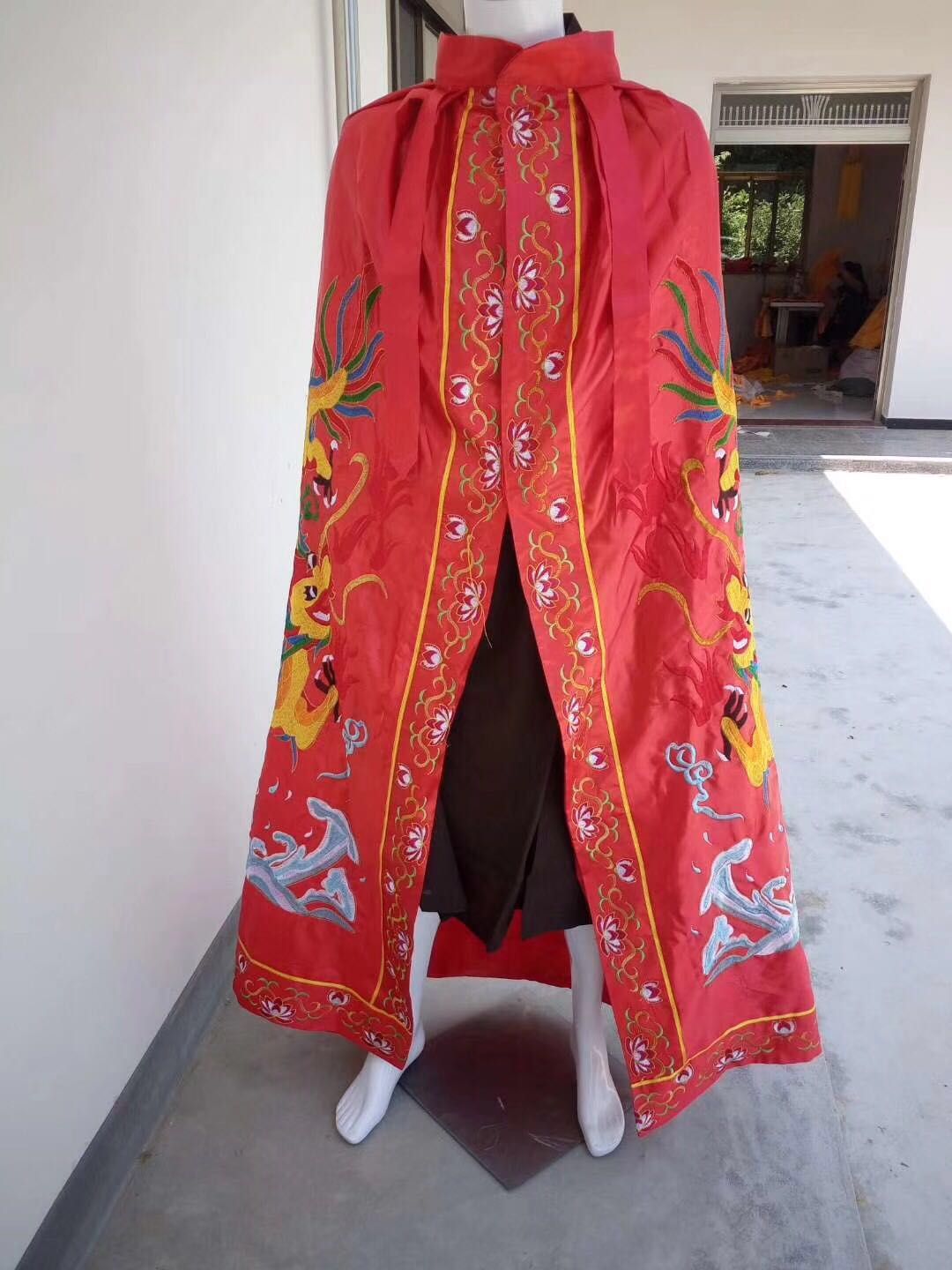 Buddhist Articles Guanyin Bodhisattva Cloak, Dragon Robe, Phoenix Robe, Lotus Robe, Buddha Robe, Buddha Robe, Five Lord Guan Gong Idol Embroidery details Picture