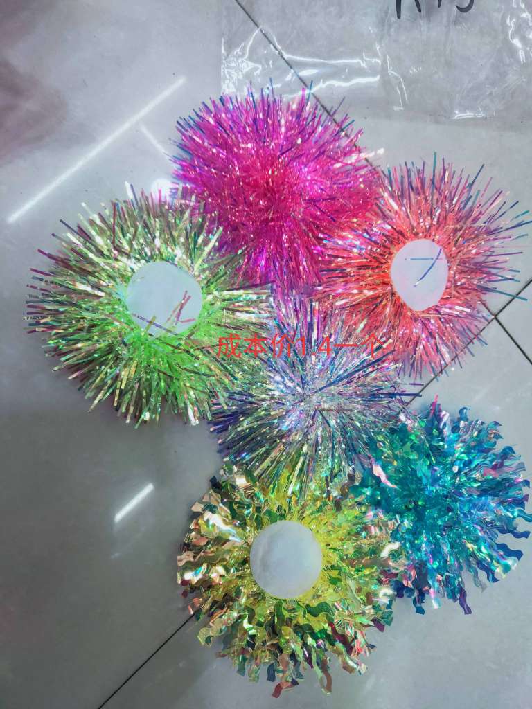 Colorful shoe flower gold thread ball 6.5cm thumbnail