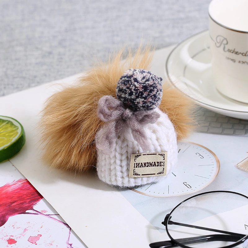 针织帽子毛球钥匙扣挂件挂坠汽车钥匙配饰个性ins百搭背包挂饰详情图6