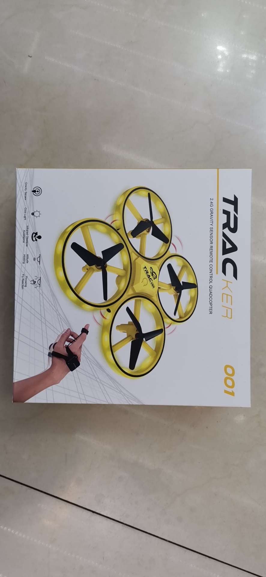 Watch light gravity sensing quadcopter