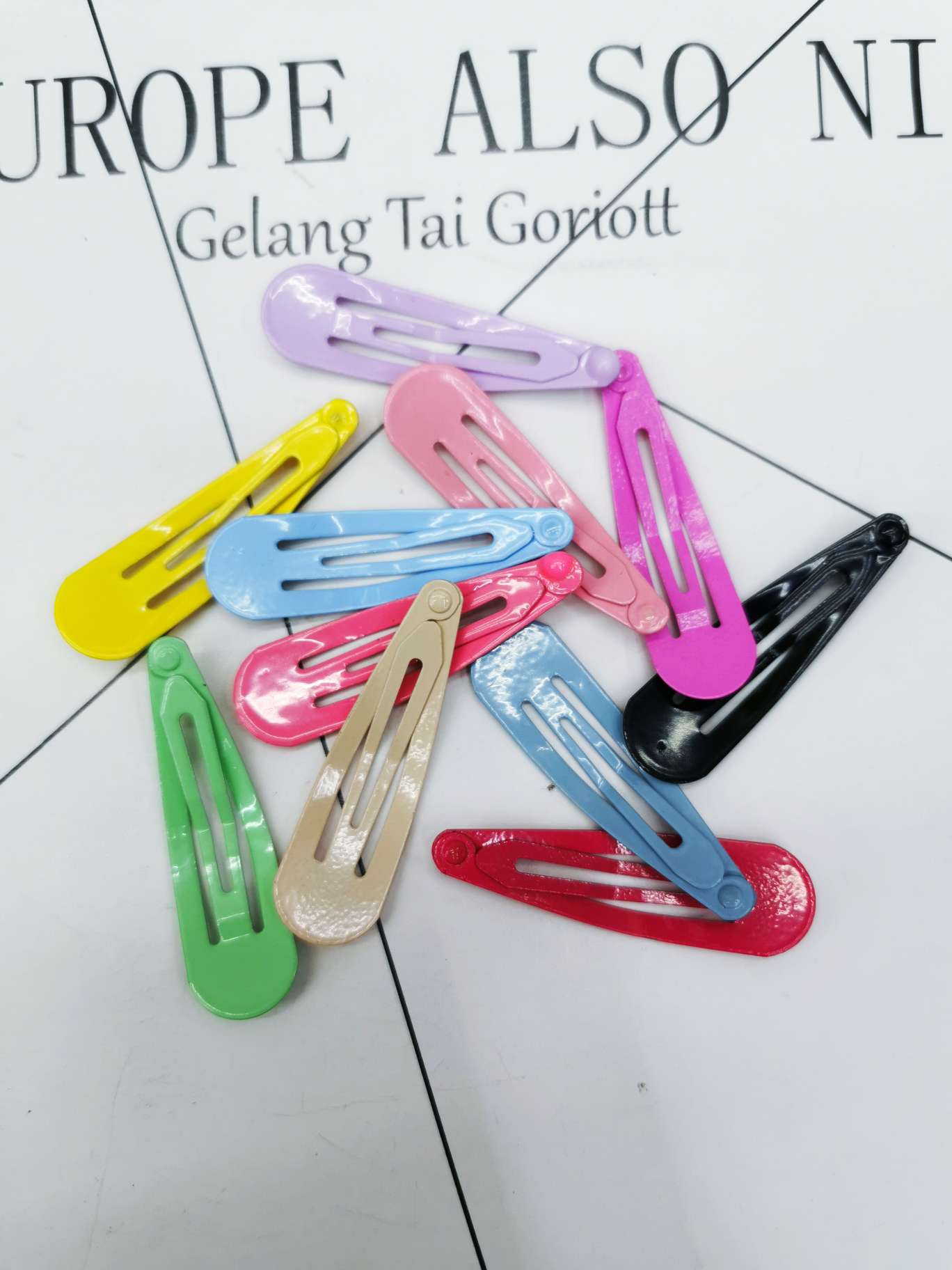 Instagram Celebrity 5Cm Drop Oil Drop Clip Diy Hair Accessories Candy Color Drop Glue Bb Clip Korean Version Everything Hair Clip Edge Clip Bangs Clip Manual Clip Material undefined