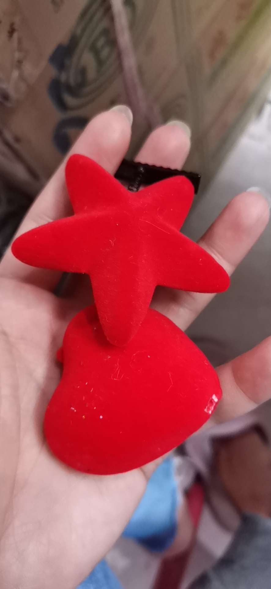 植绒五星，爱心