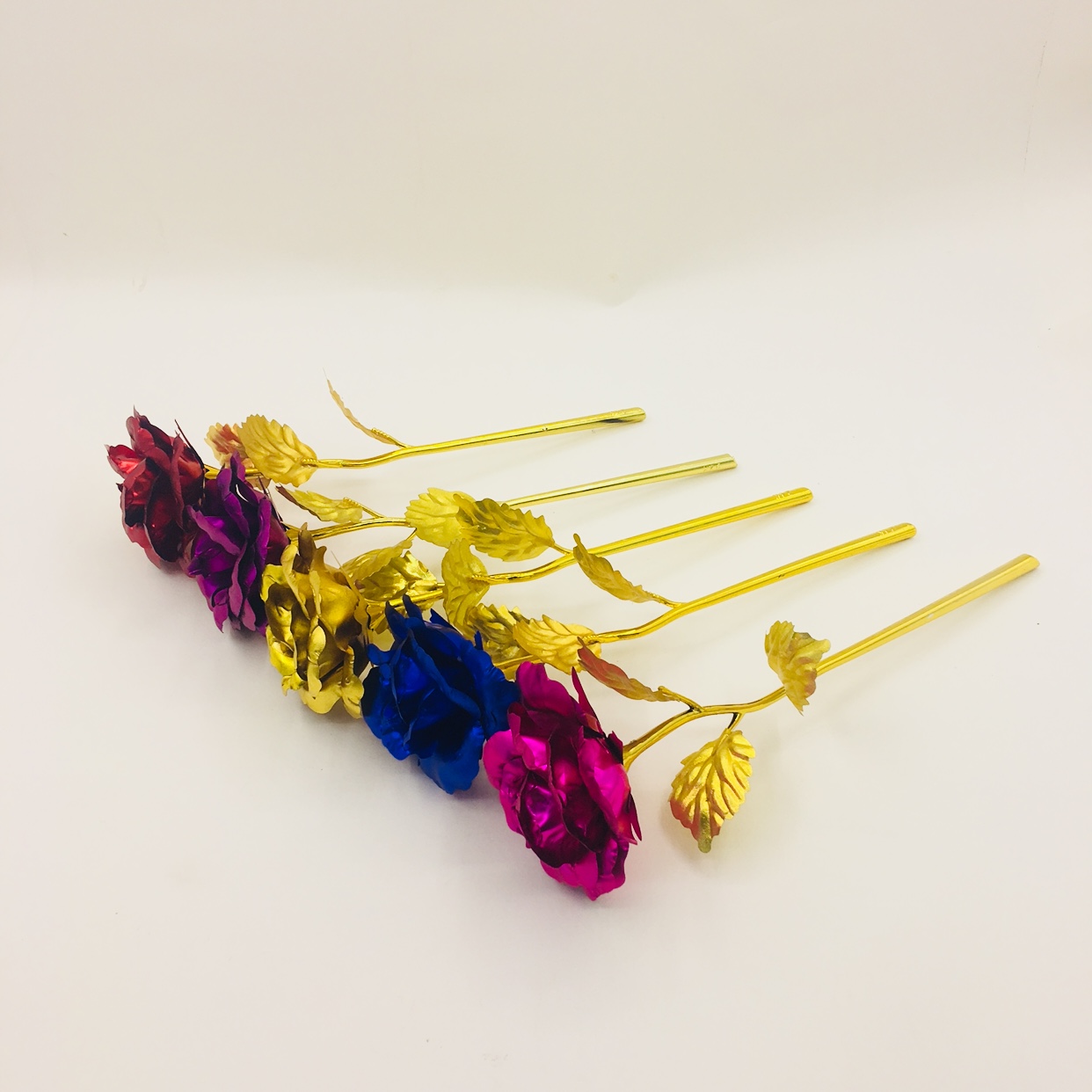 24K gold foil rose artificial flower Specification image