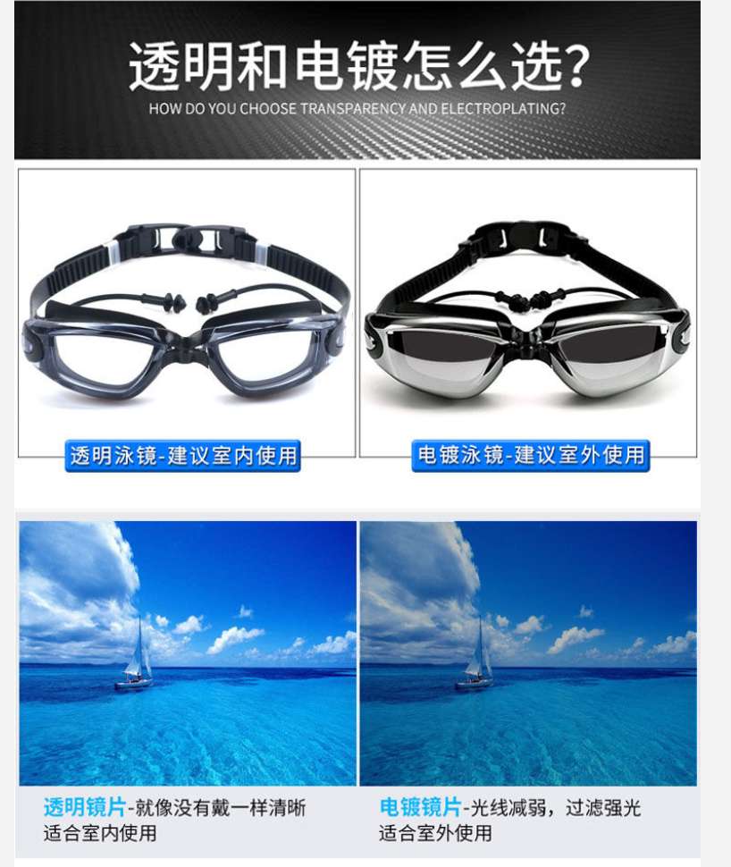 Swimming glasses nearsighted glasses have a certain degree