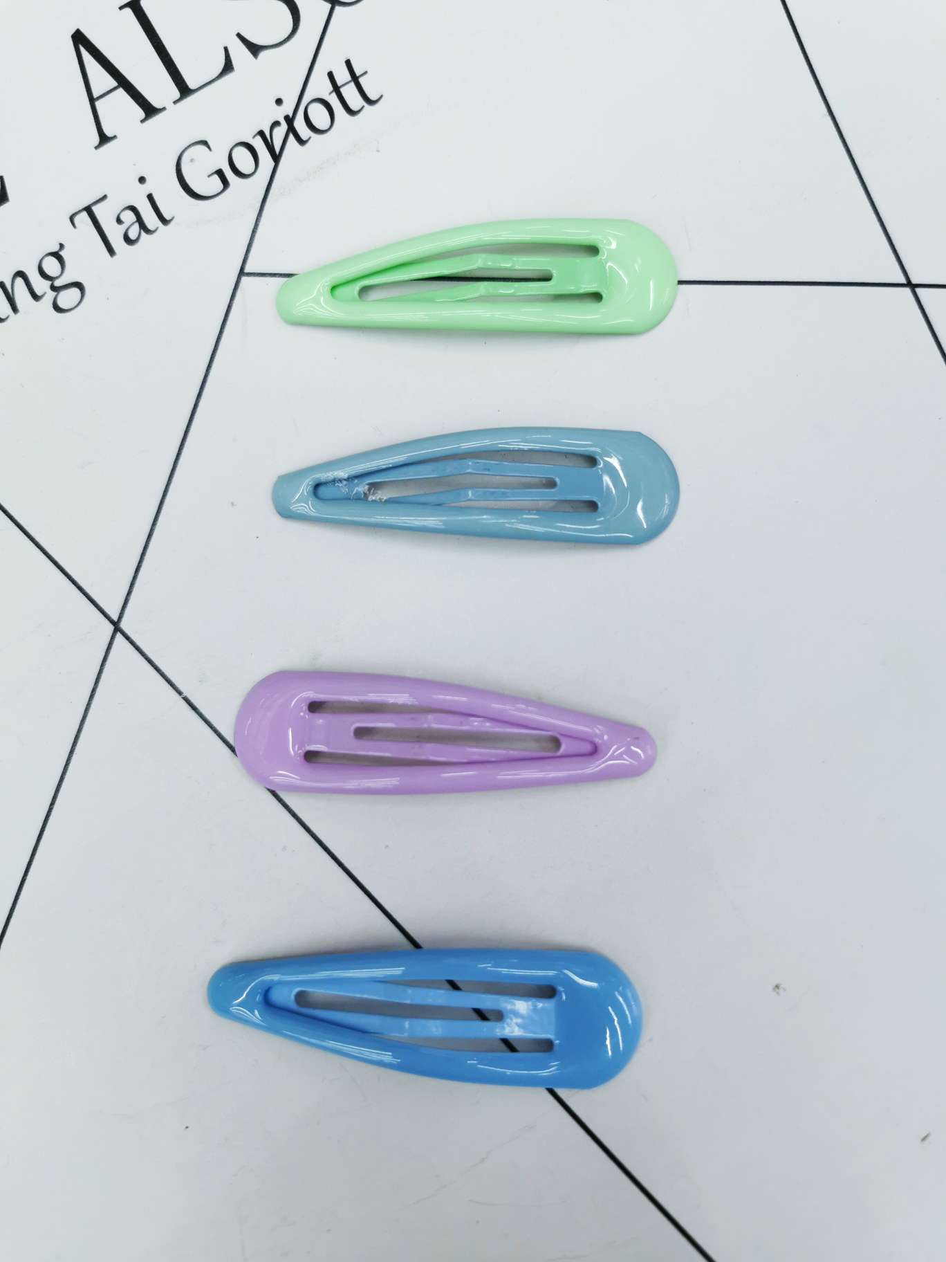 Instagram Celebrity 5Cm Drop Oil Drop Clip Diy Hair Accessories Candy Color Drop Glue Bb Clip Korean Version Everything Hair Clip Edge Clip Bangs Clip Manual Clip Material Item Picture