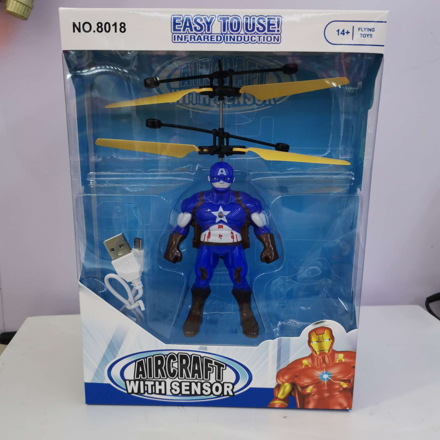 Luminous gesture Sensing aircraft Captain America