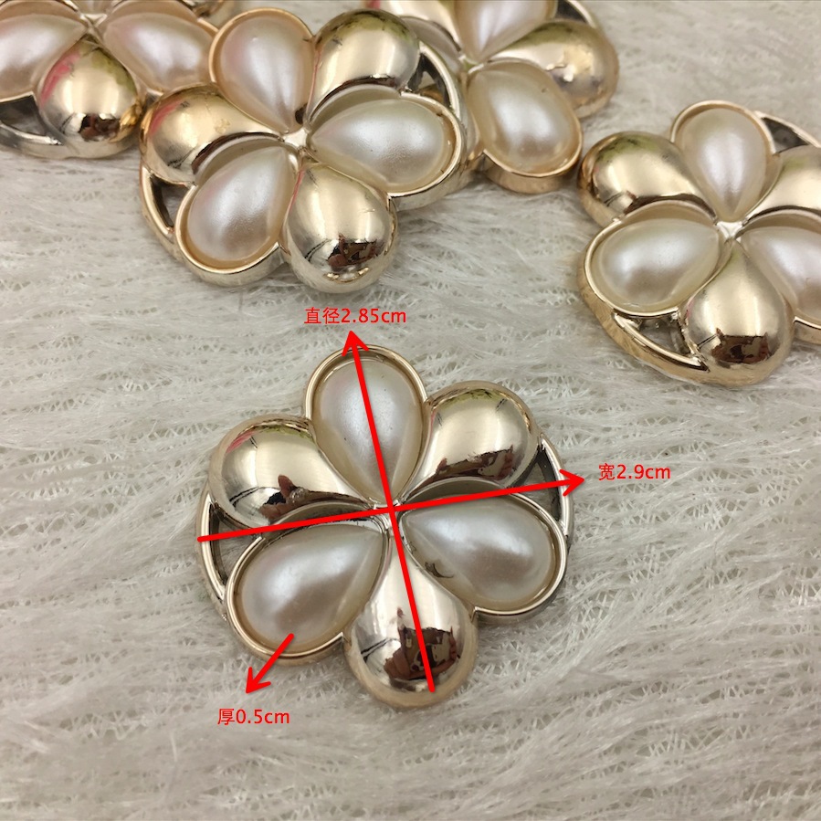 diy jewelry accessories: Rose gold water drop imitation pearl tray bottom support, clothing and bags, decorated with handcrafted materials details Picture