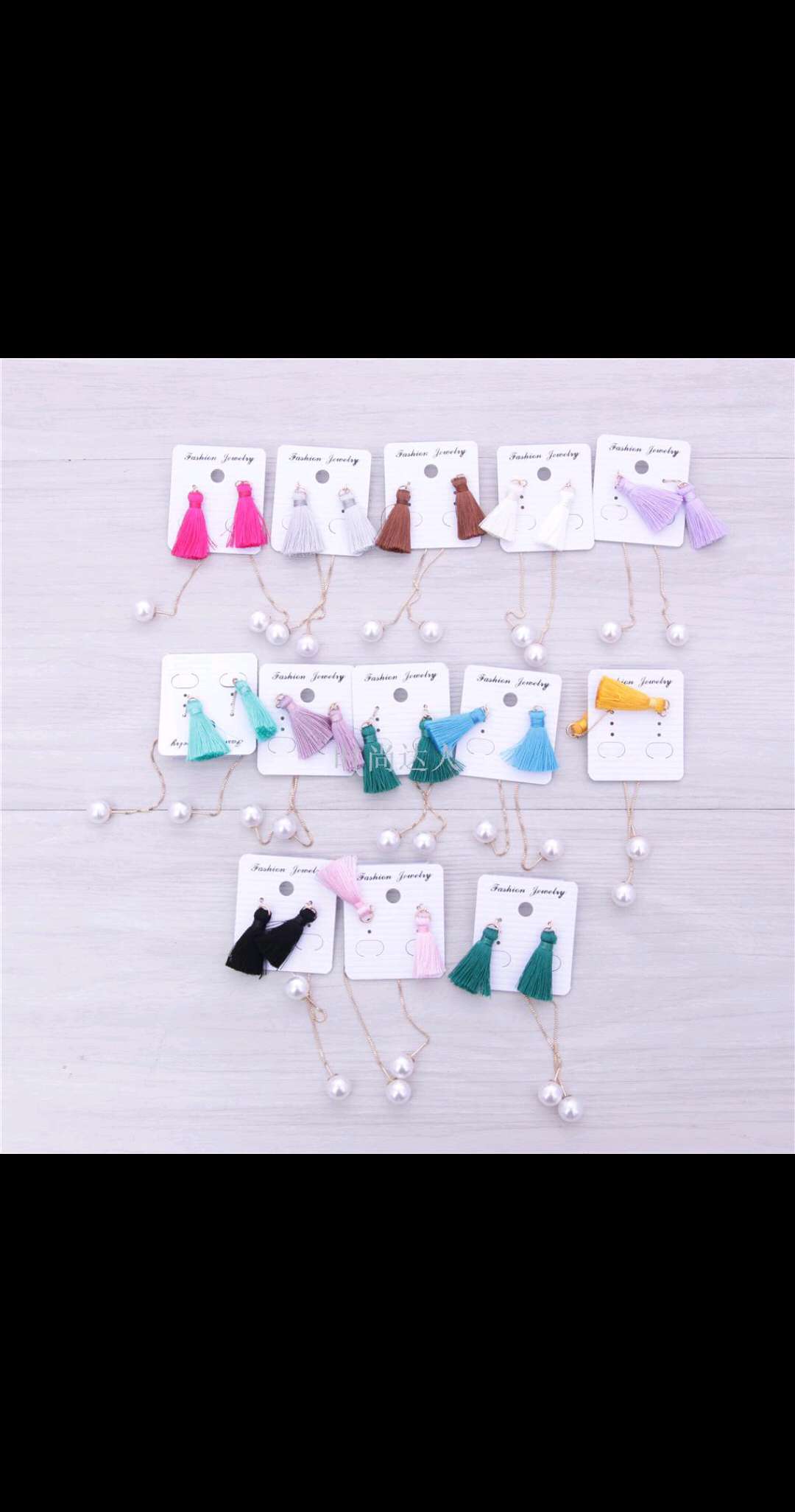 New stylish Korean earrings, ear thread pendants, personalized earrings, ear studs, gold-plated, super fairy-like, versatile for Internet celebrities undefined