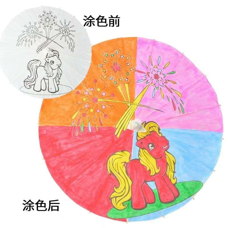 绘画纸伞/diy工艺伞白底实物图