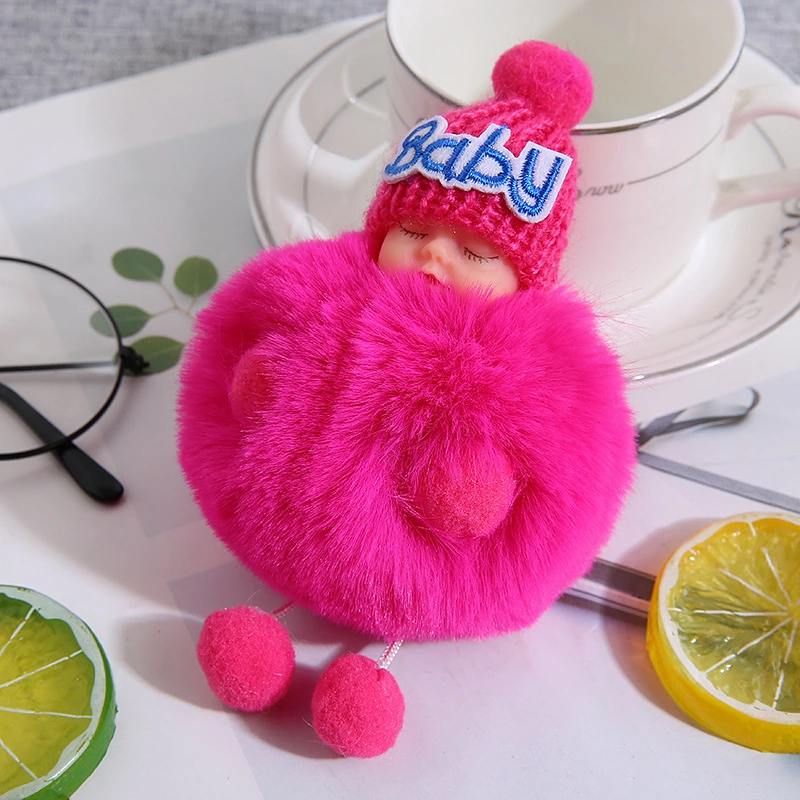 刺绣Baby睡眠娃娃公仔钥匙扣卡通可爱汽车钥匙挂饰配饰现货热销详情图8