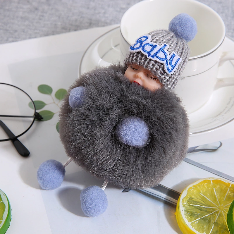 刺绣Baby睡眠娃娃公仔钥匙扣卡通可爱汽车钥匙挂饰配饰现货热销详情图9