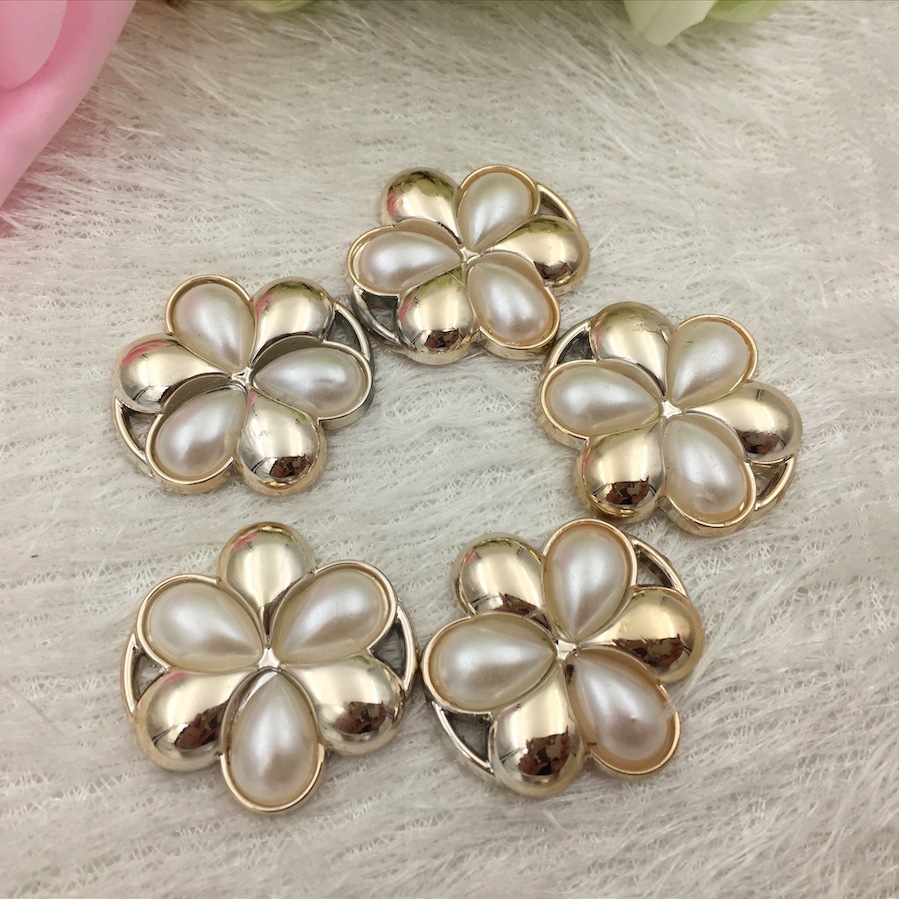 diy jewelry accessories: Rose gold water drop imitation pearl tray bottom support, clothing and bags, decorated with handcrafted materials undefined