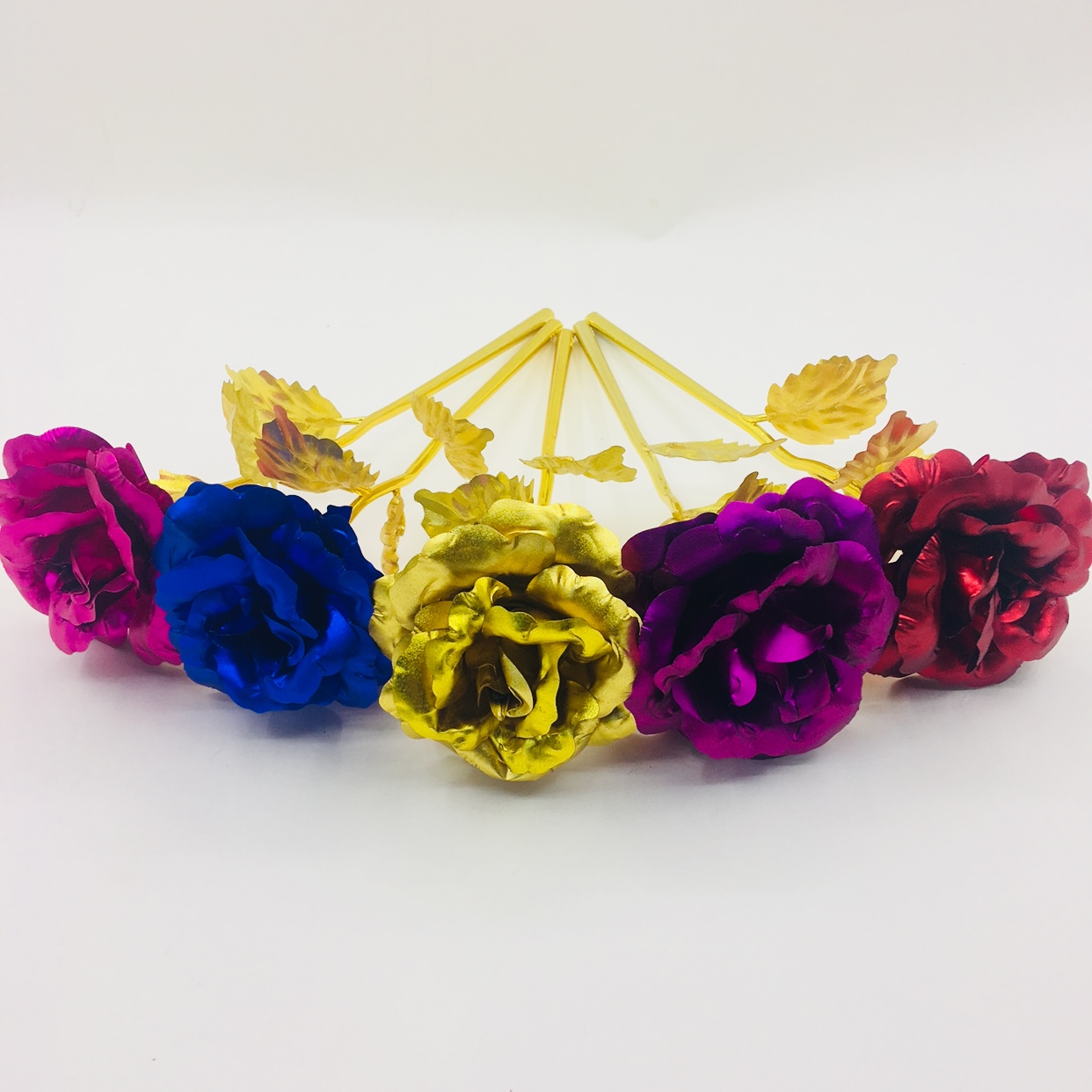 24K gold foil rose artificial flower Item Picture
