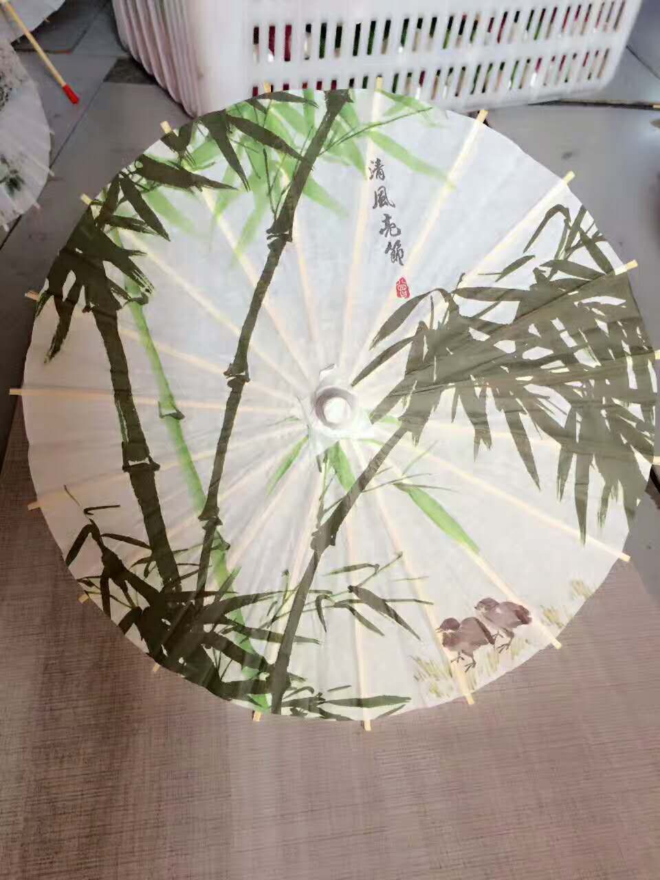 615 Flower paper umbrella craft Umbrella Resin doll accessories Small umbrella Cooking hotel decorative umbrella Item Picture