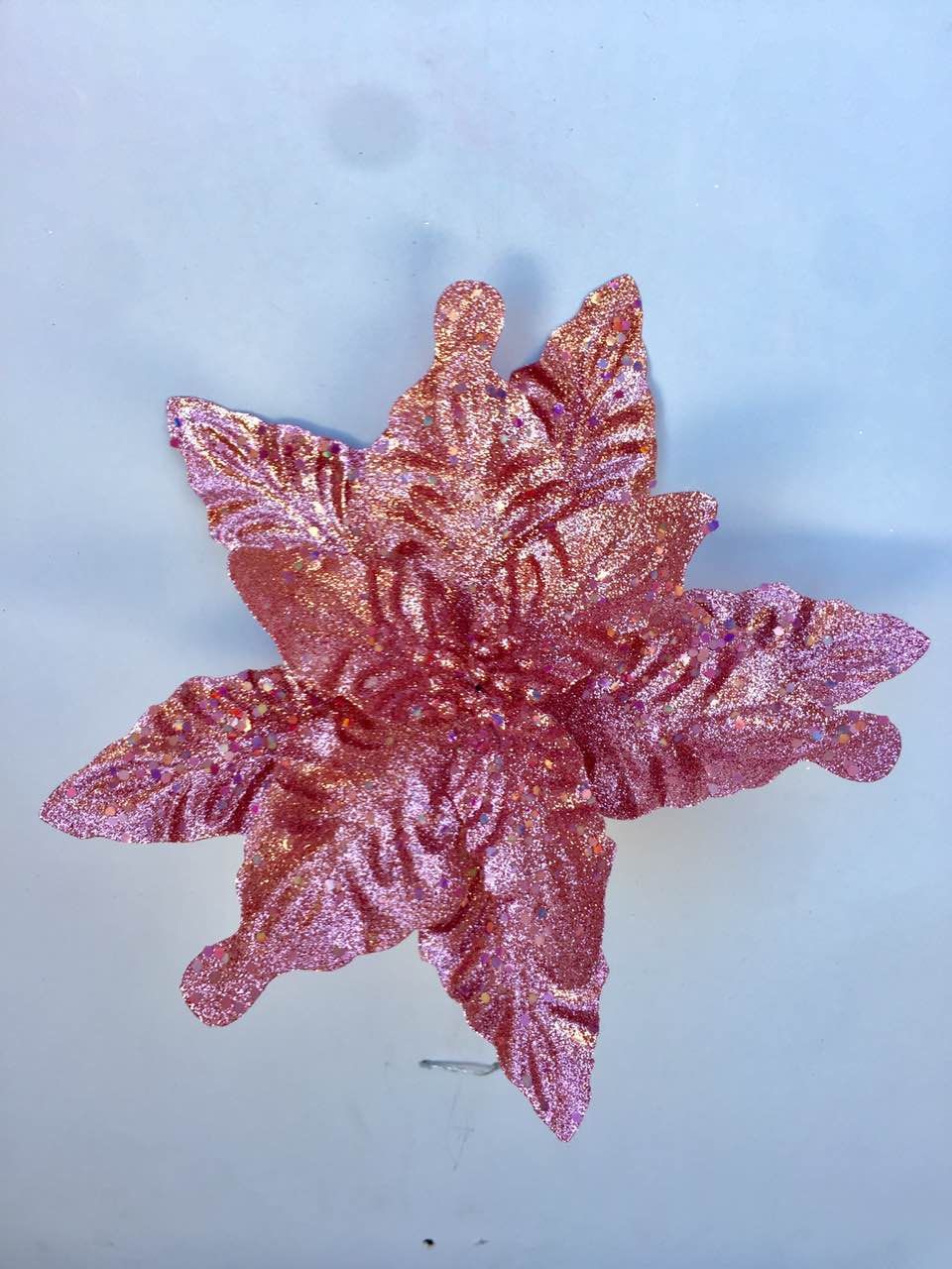 手卷圣诞花02-玫红色