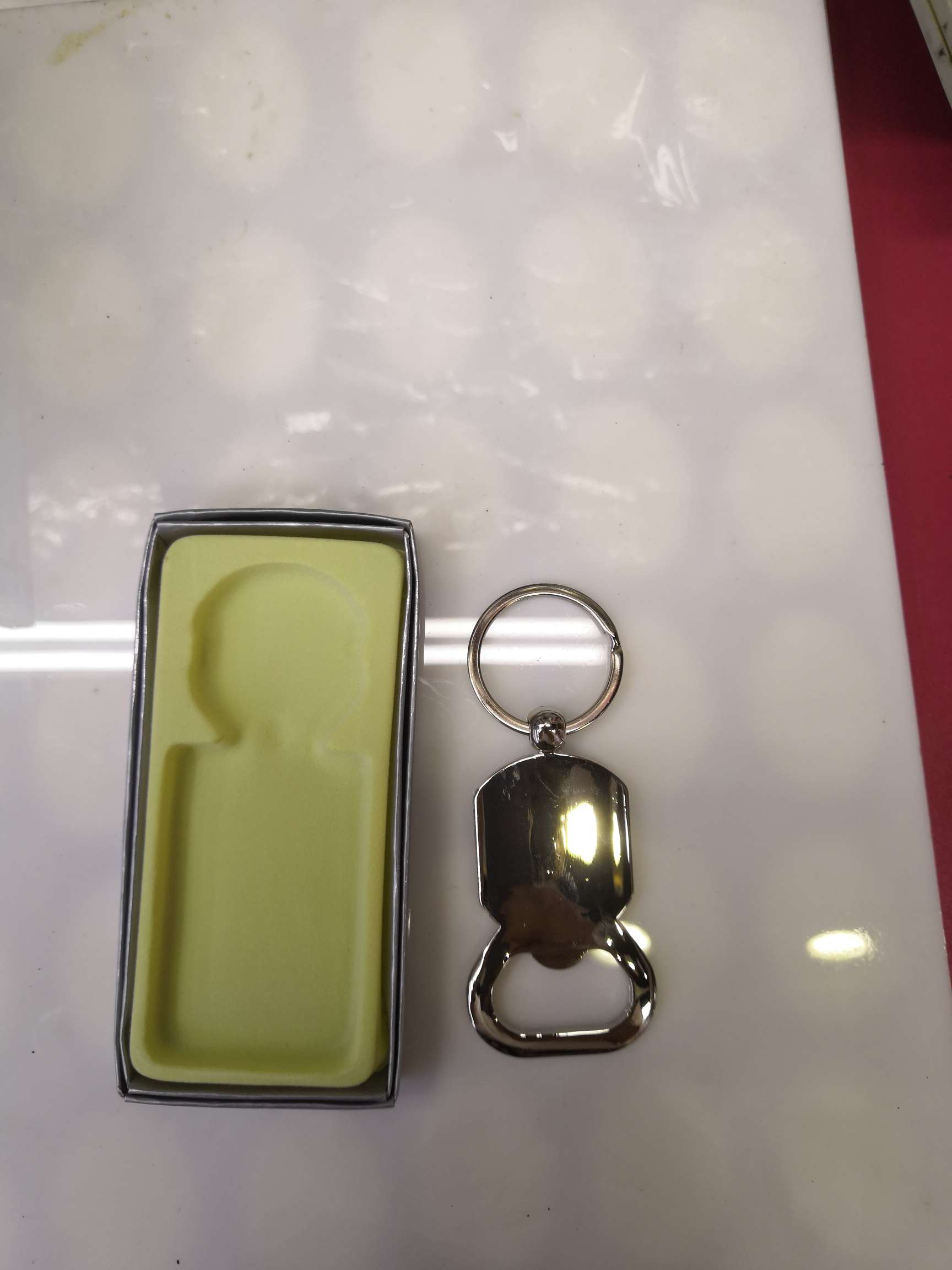 Yanfan Crystal Craft 7951 color-printed Crystal Metal Bottle Opener Hanging Bag, keychain details Picture